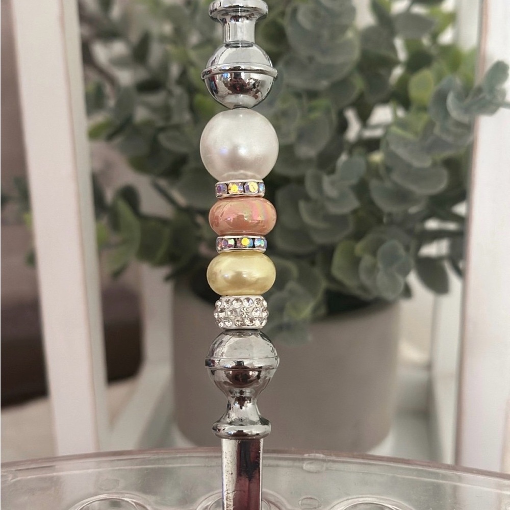 Elegant Silver and Pearl Beaded letter opener